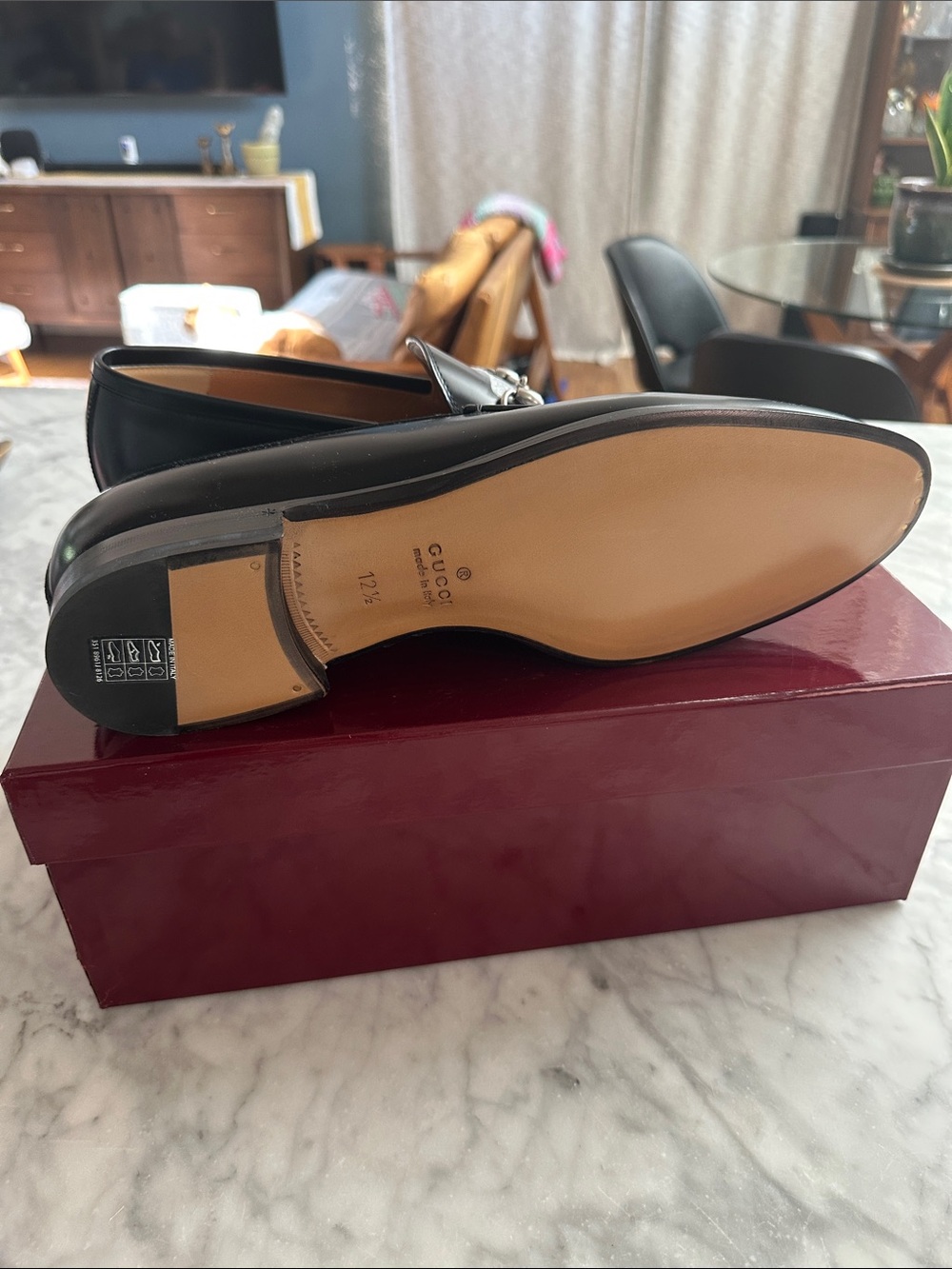 Gucci Princeton Black Leather Horsebit Loafers size 12.5 but fit like 14-14.5 - Picture 8 of 8